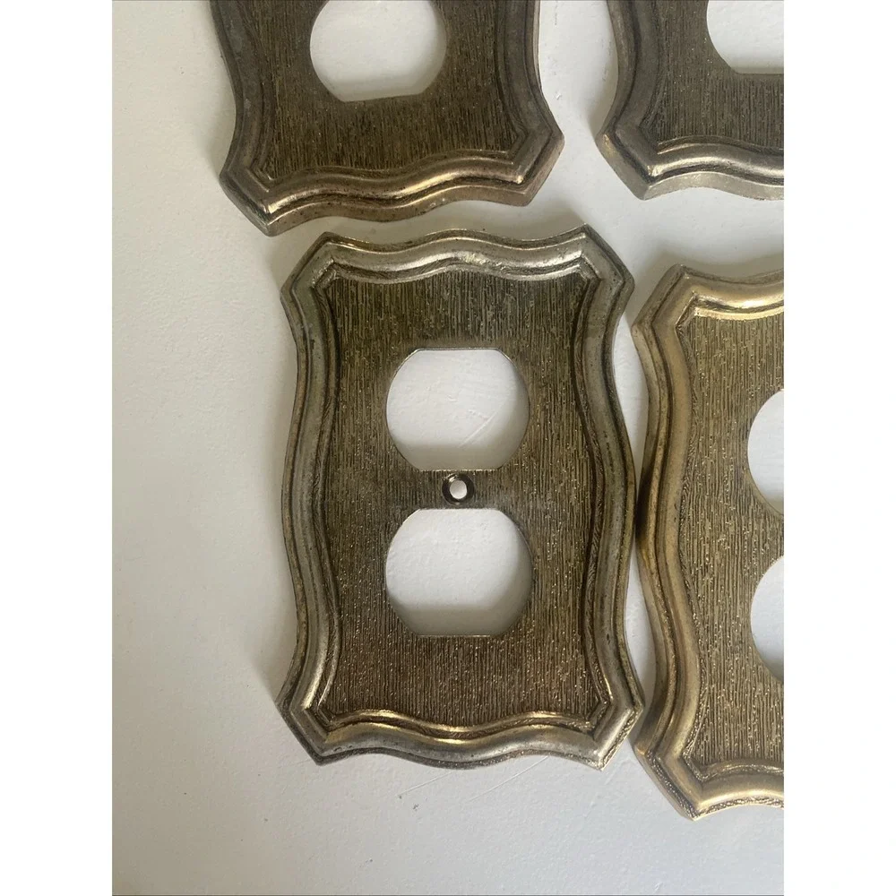 Lot of 5 Vintage 1968 American Tack & Hardware Metal Outlet Covers